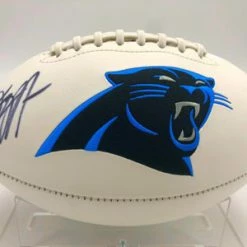 D.J. Moore (Carolina Panthers) Signierter Football, Panthers White Panel Football