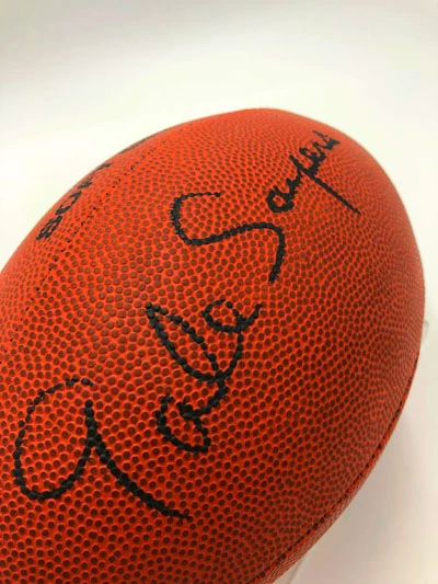 GALE SAYERS (Chicago Bears) Signierter Football, NFL Soft Grip – Bild 2