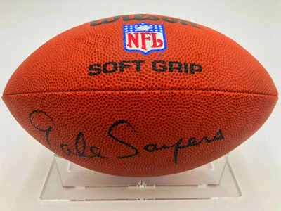 GALE SAYERS (Chicago Bears) Signierter Football, NFL Soft Grip