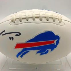 TREMAINE EDMUNDS (Buffalo Bills) Signierter Football, Bills White Panel Football