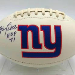Y.A. Tittle (New York Giants) Signierter Football, Giants White Panel Football