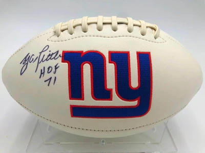 Y.A. Tittle (New York Giants) Signierter Football, Giants White Panel Football