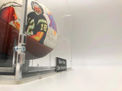 STEVE YOUNG & STAN HUMPHRIES Football Showcase (49ers/Chargers) Signierter Football, Super Bowl XXIX Limited Edition – Bild 7