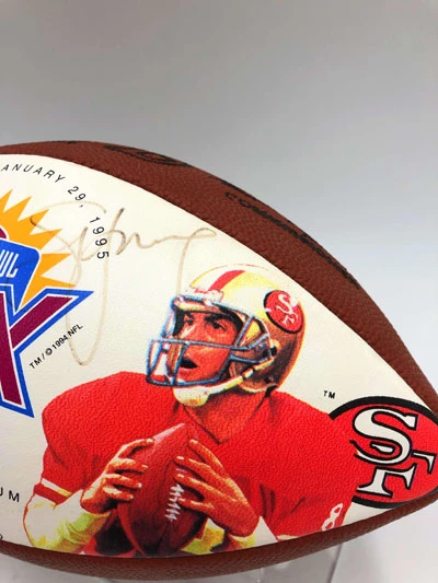 STEVE YOUNG & STAN HUMPHRIES Football Showcase (49ers/Chargers) Signierter Football, Super Bowl XXIX Limited Edition – Bild 9