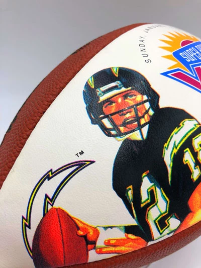 STEVE YOUNG & STAN HUMPHRIES Football Showcase (49ers/Chargers) Signierter Football, Super Bowl XXIX Limited Edition – Bild 10